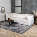 3-zits bank Memphis stof chenille wit/beige