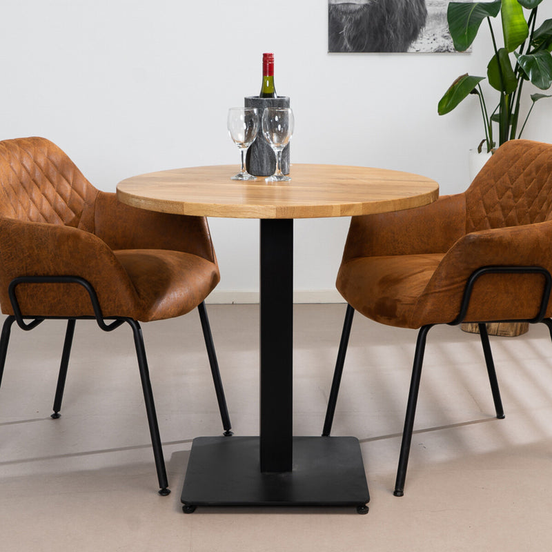 Bistrotafel rond Sven eikenhout Ø80 cm