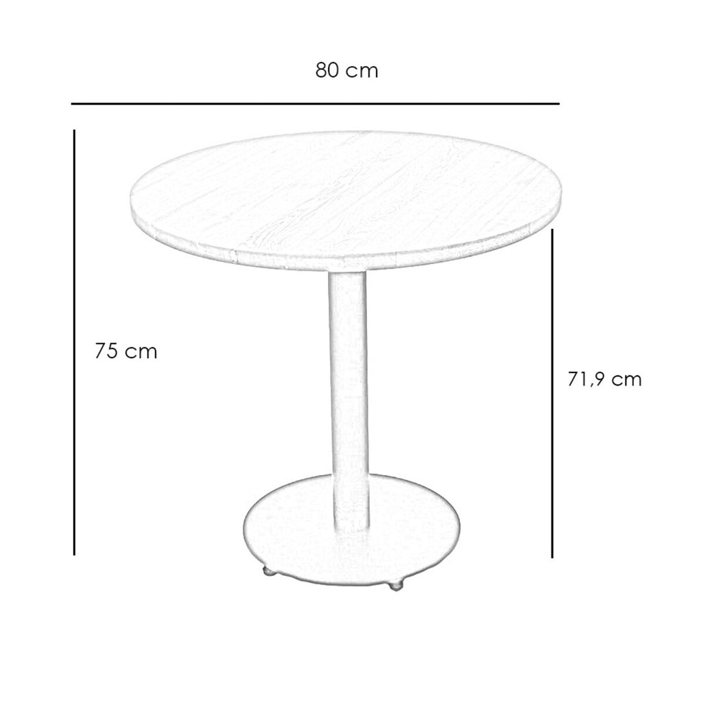 Bistrotafel Sven eikenhout Ø80 cm