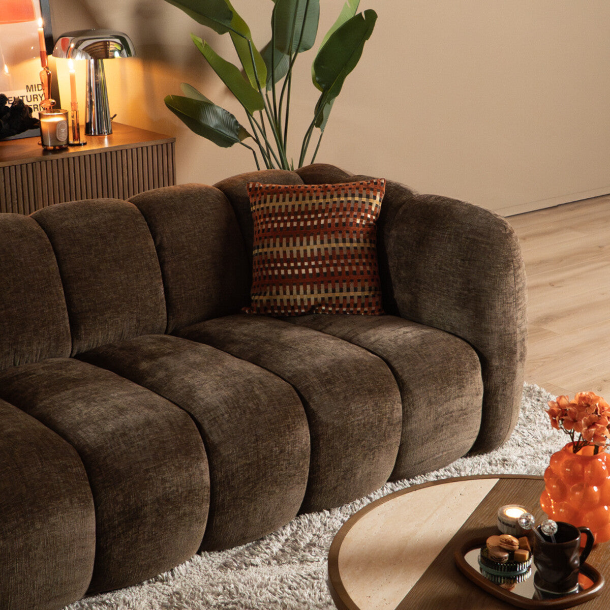 3-zitsbank Luca chenille mocha