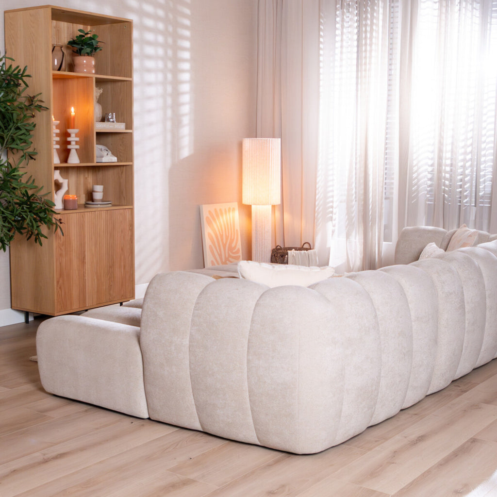 Hoekbank Luca chenille beige rechts