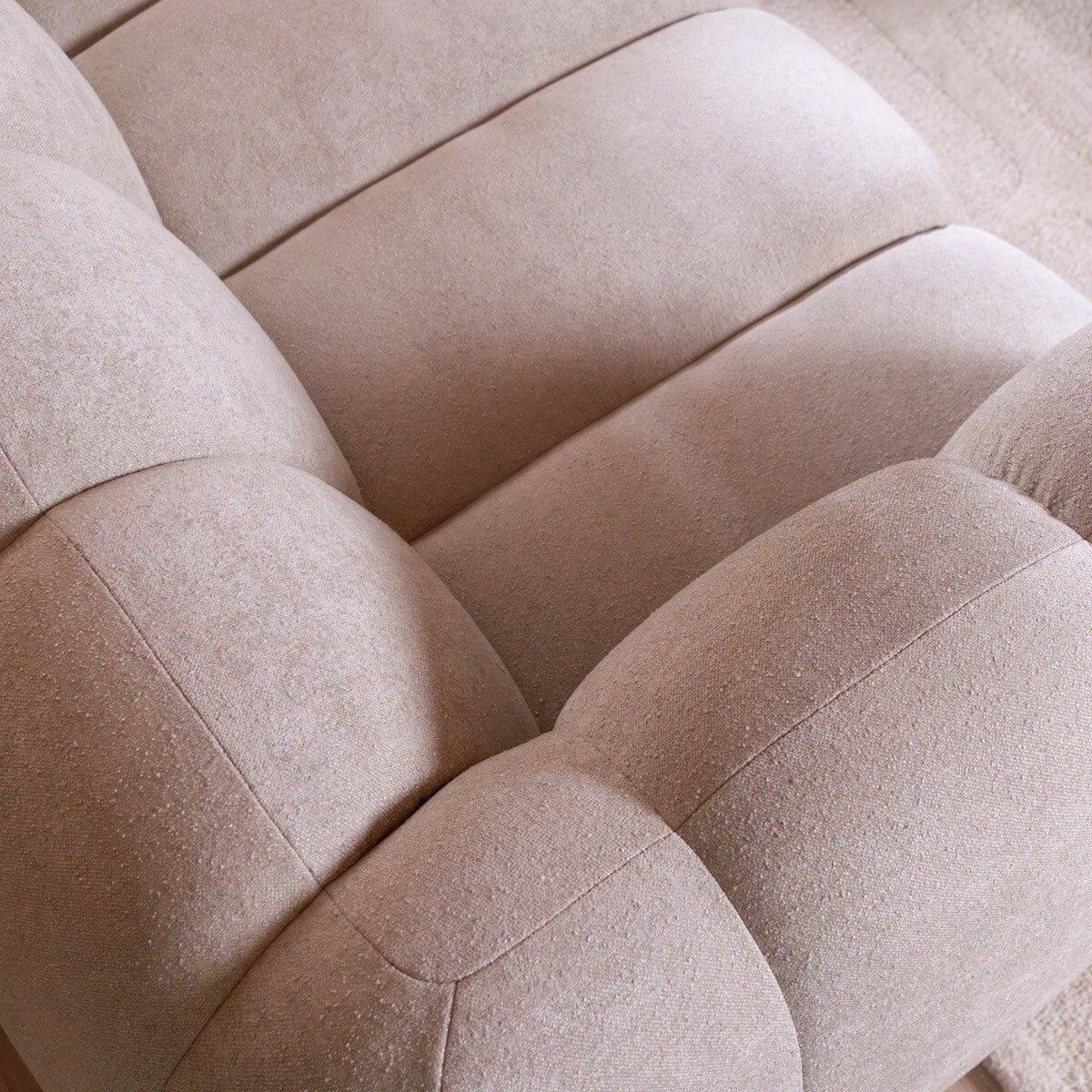 Hoekbank Luca chenille beige rechts