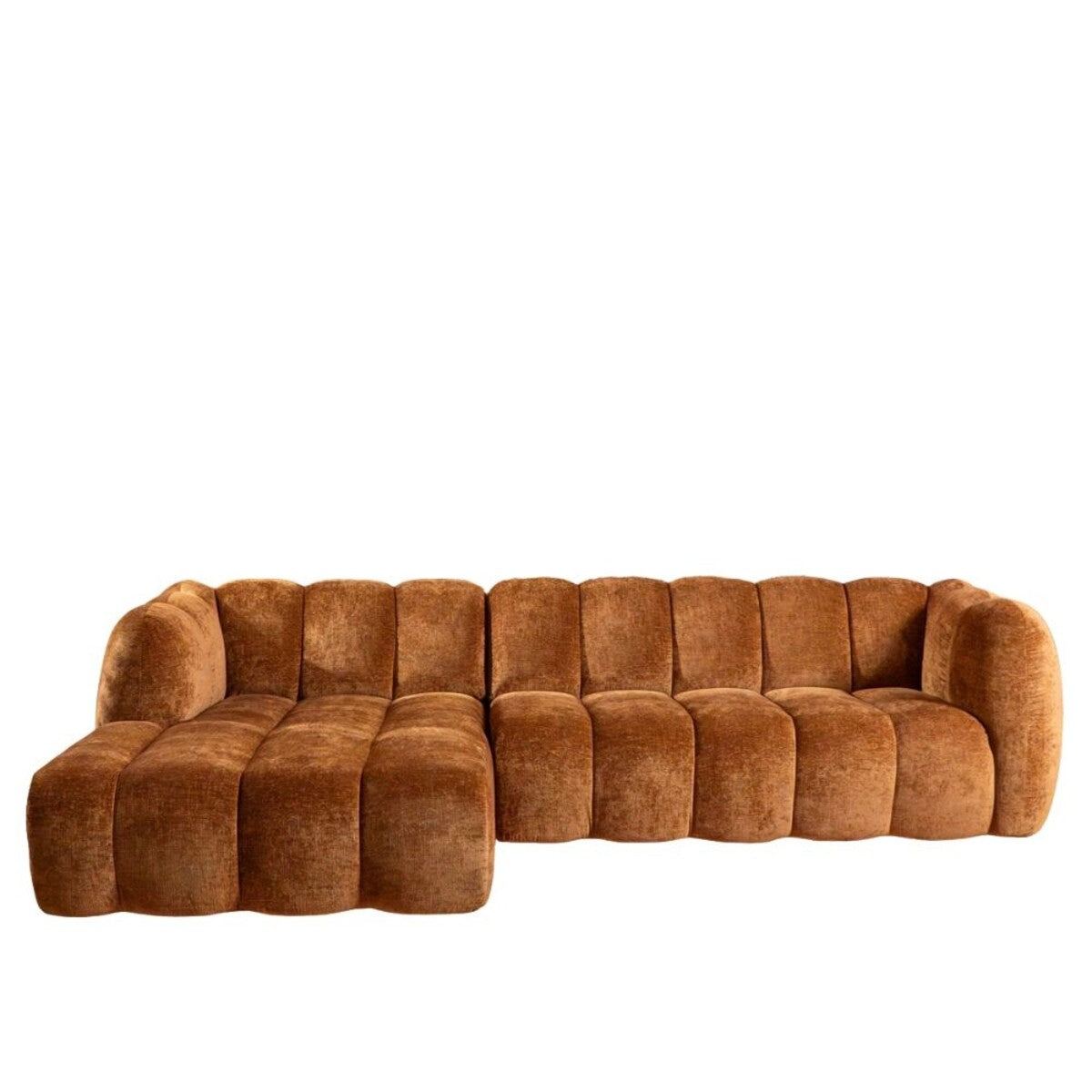 Hoekbank Luca chenille koper links