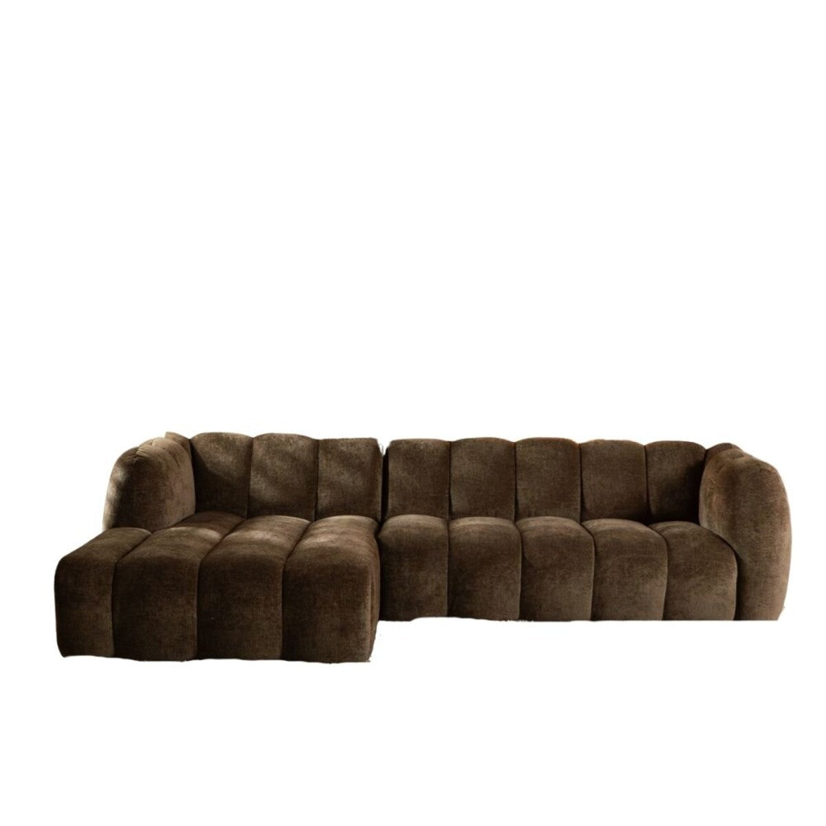 Hoekbank Luca chenille mocha links