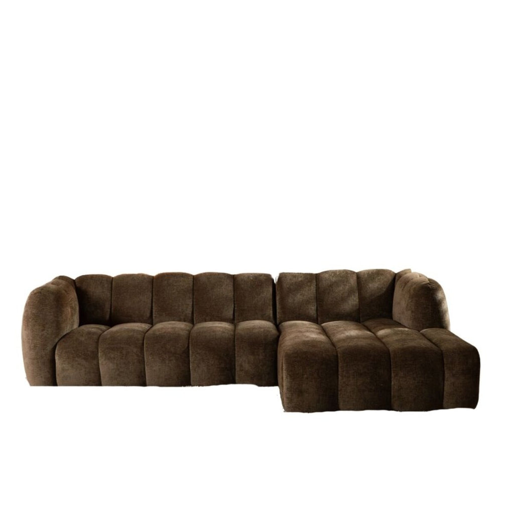 Hoekbank Luca chenille mocha rechts
