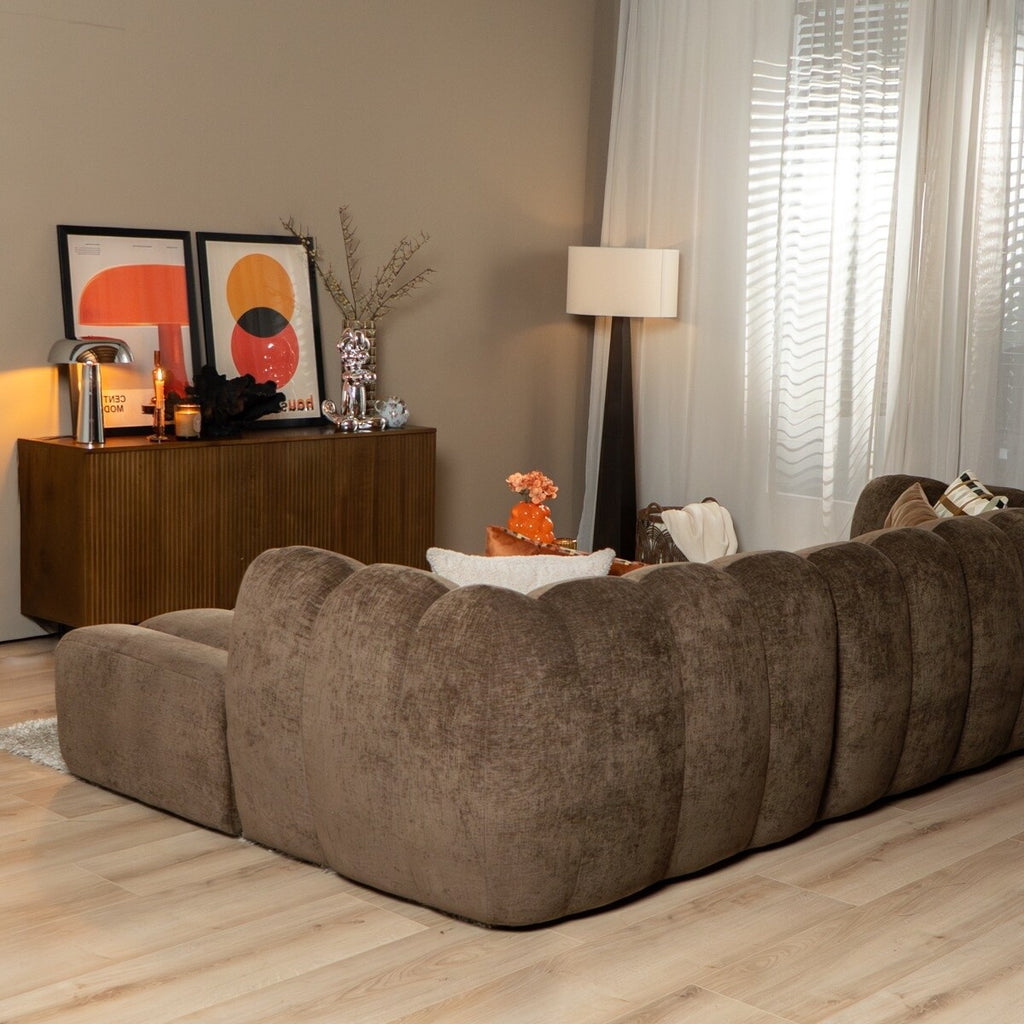 Hoekbank Luca chenille mocha rechts