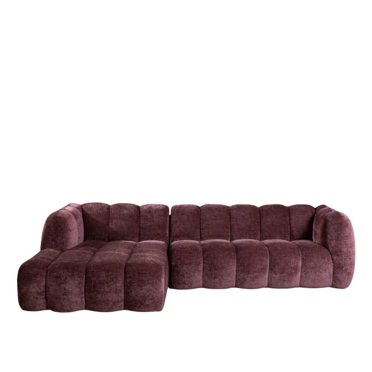 Hoekbank Luca chenille paars links