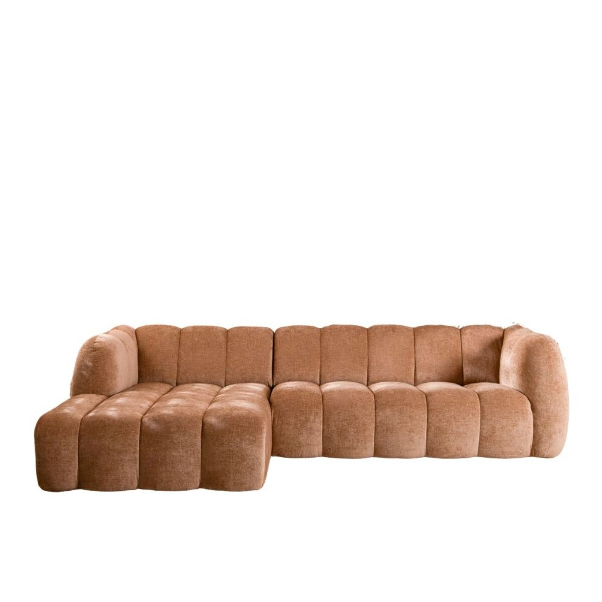 Hoekbank Luca chenille peach links
