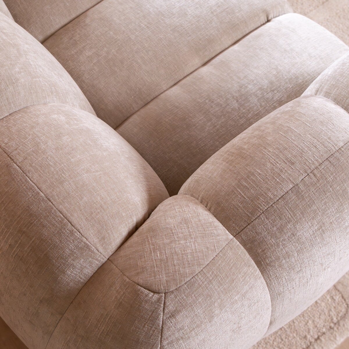 Hoekbank Luca chenille sand rechts
