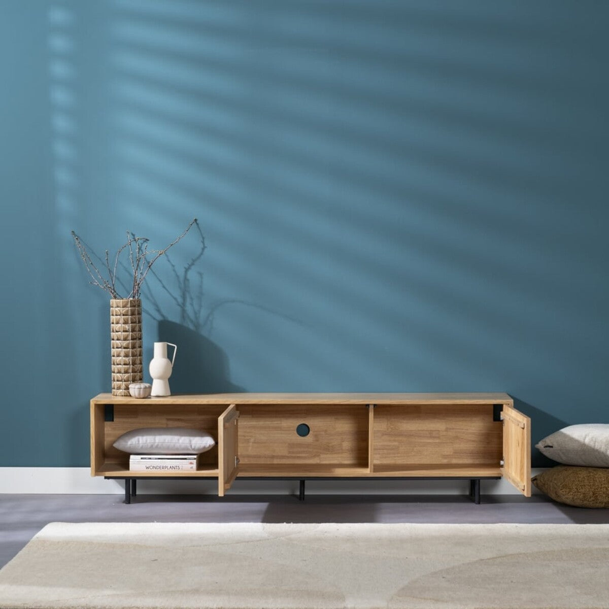 Tv-meubel Ray blank eiken 180 cm
