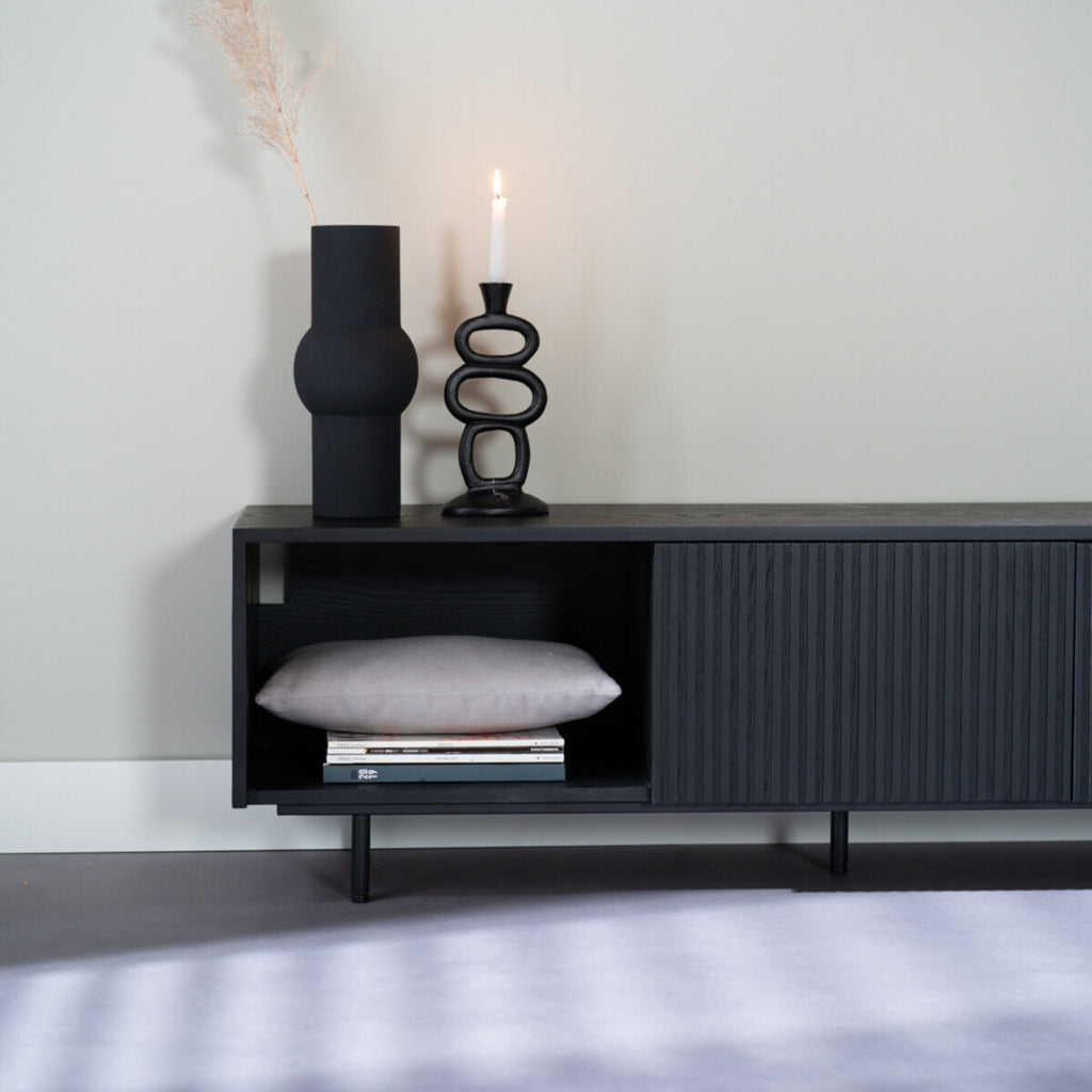 Tv-meubel Ray zwart eiken 150 cm