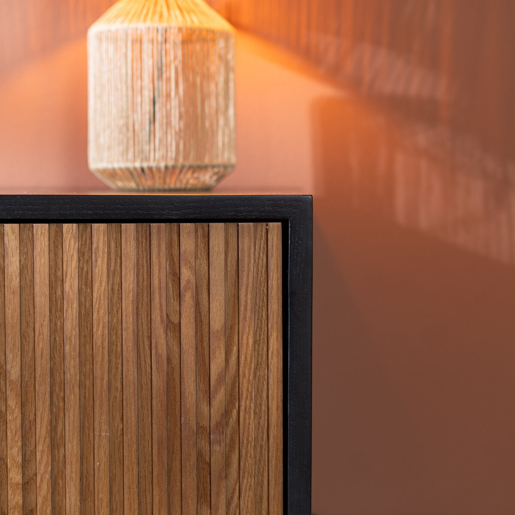 Tv-meubel Ray zwart/rustiek eiken 150 cm