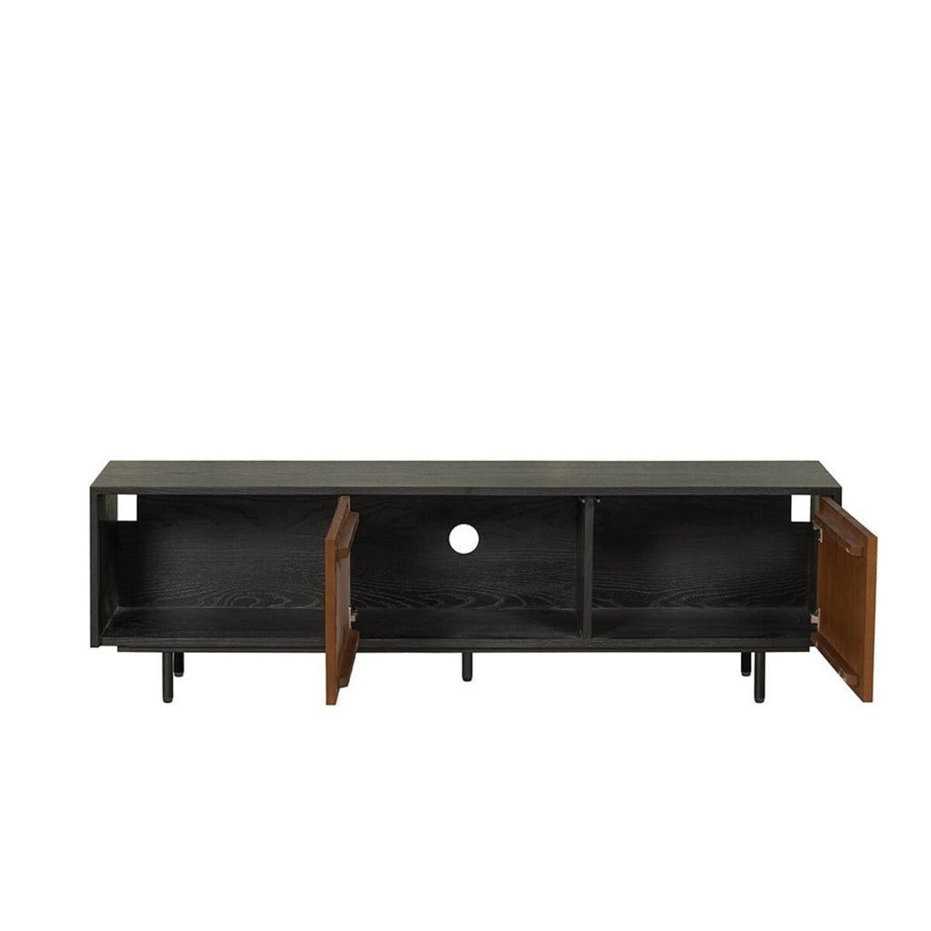 Tv-meubel Ray zwart/rustiek eiken 150 cm