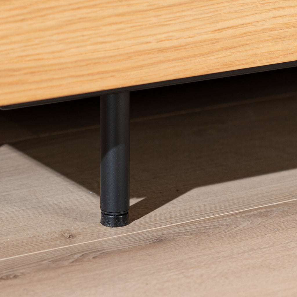 Tv-meubel Thomas zwart/blank eiken 180 cm