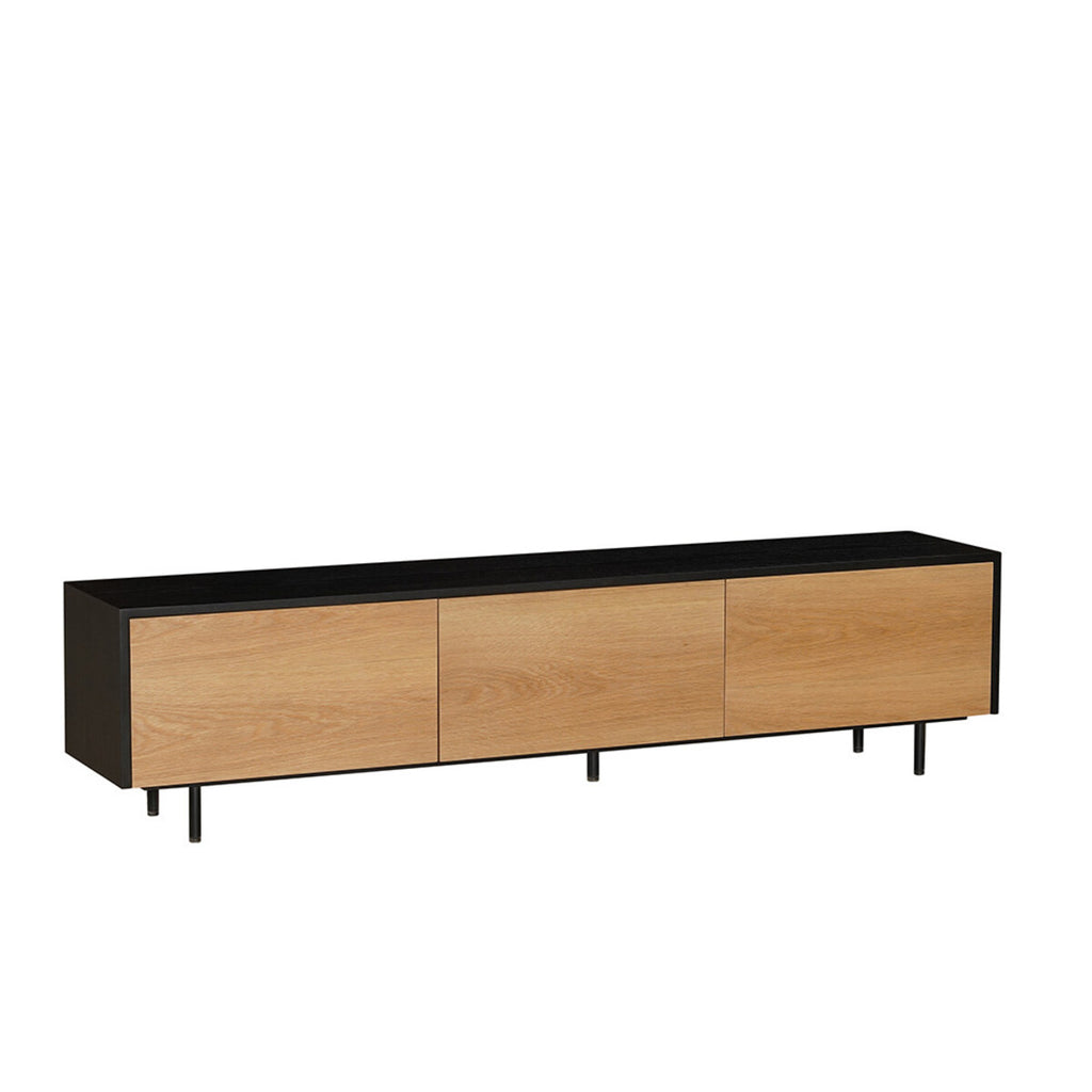 Tv-meubel Thomas zwart/blank eiken 180 cm