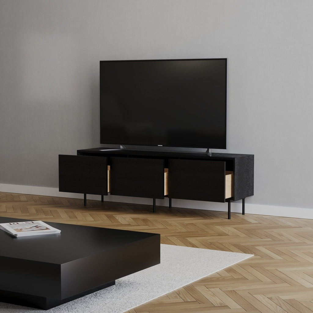 Tv-meubel Thomas zwart eiken 150 cm