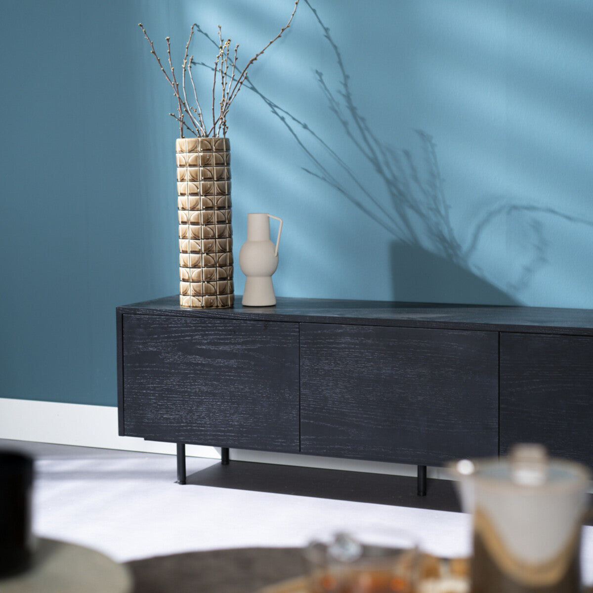 Tv-meubel Thomas zwart eiken 150 cm