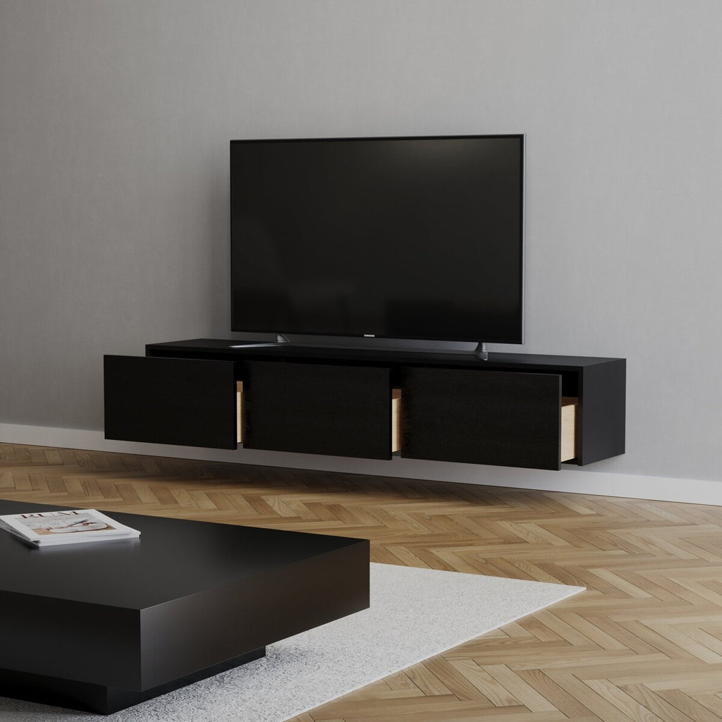 Tv-meubel Thomas zwart eiken 180 cm