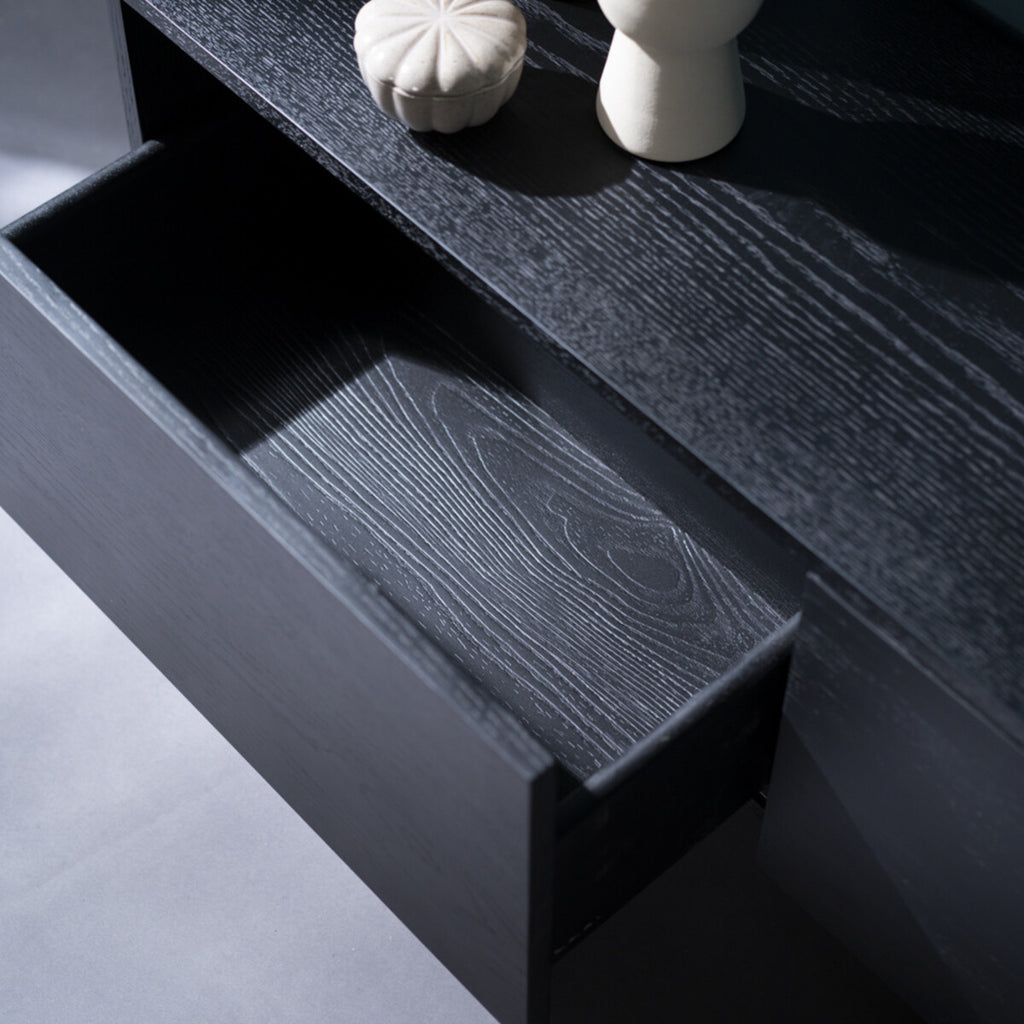 Tv-meubel Thomas zwart eiken 180 cm