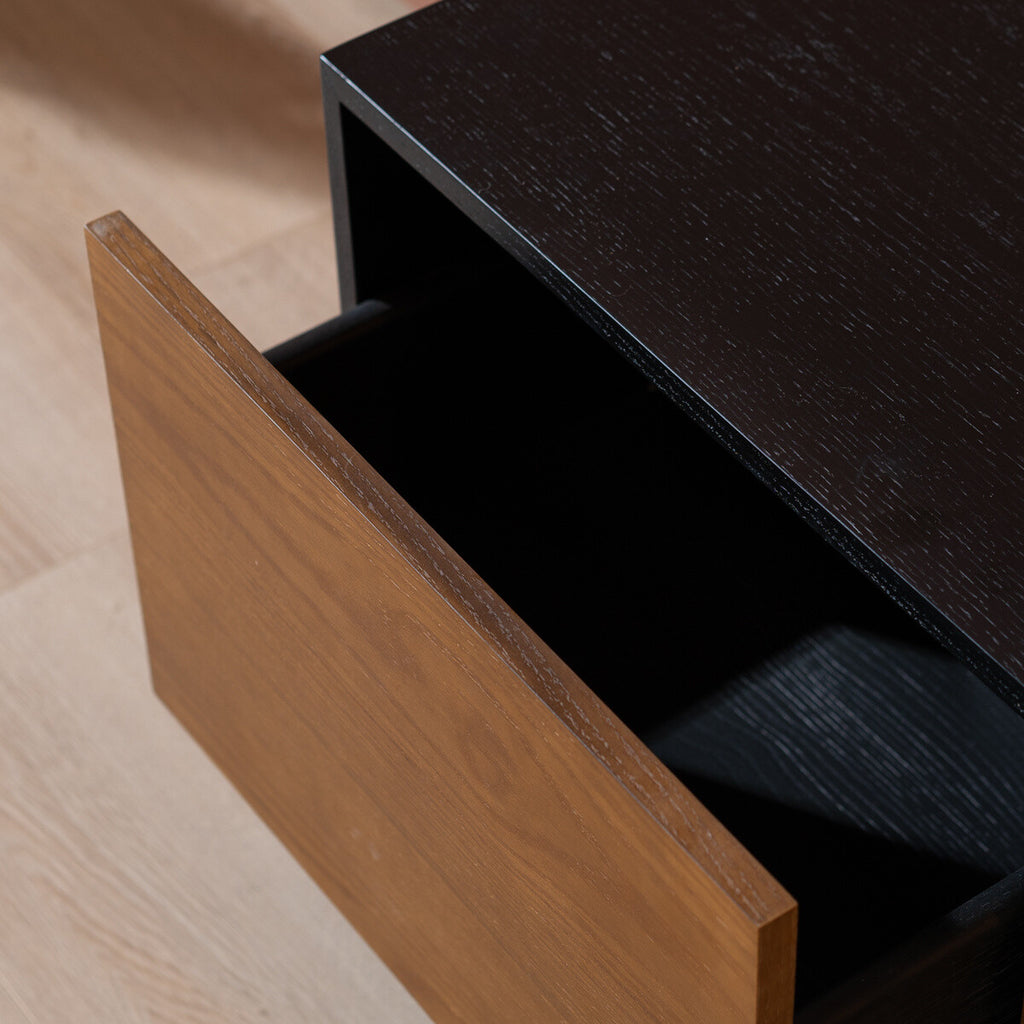 Tv-meubel Thomas zwart/rustiek eiken 150 cm