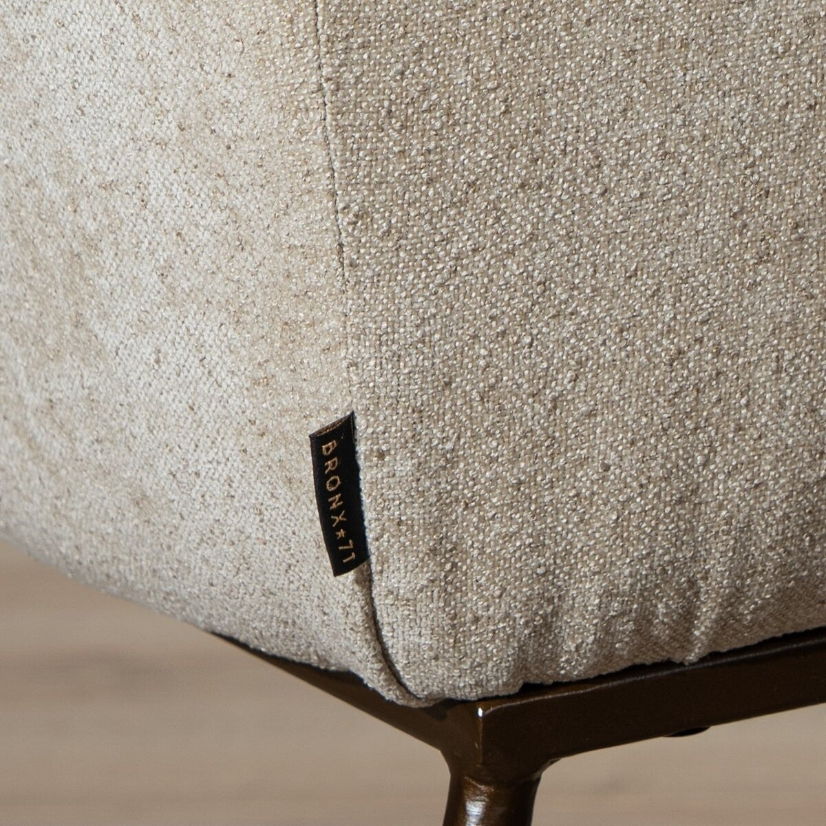 Eetkamerstoel met wieltjes Finn chenille beige