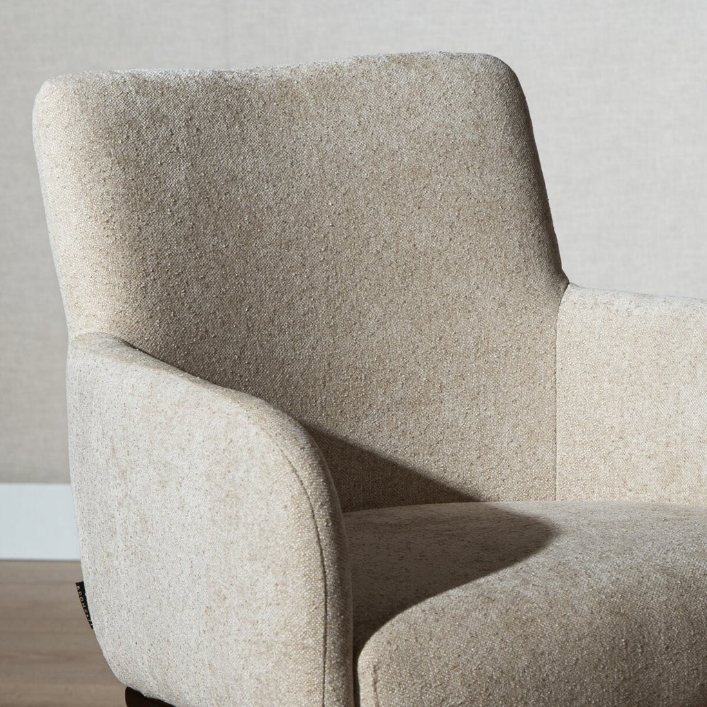 Eetkamerstoel met wieltjes Finn chenille beige