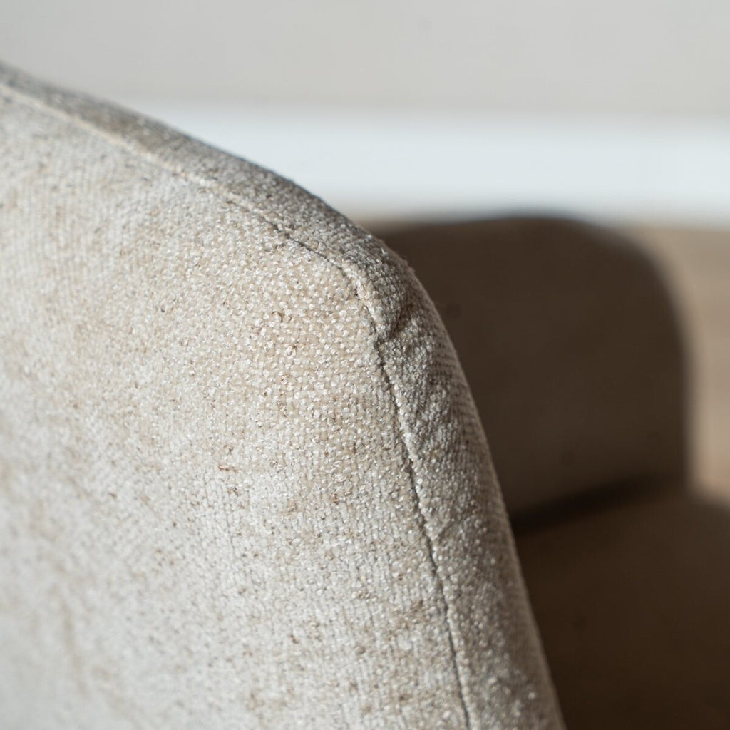 Eetkamerstoel met wieltjes Finn chenille beige