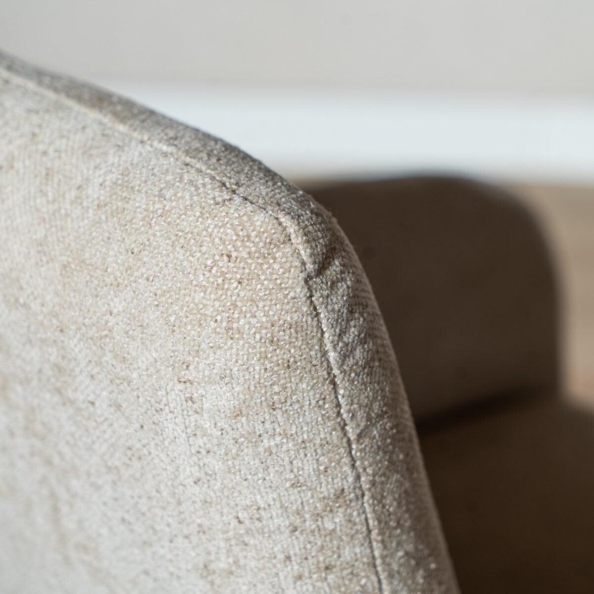Eetkamerstoel met wieltjes Finn chenille beige
