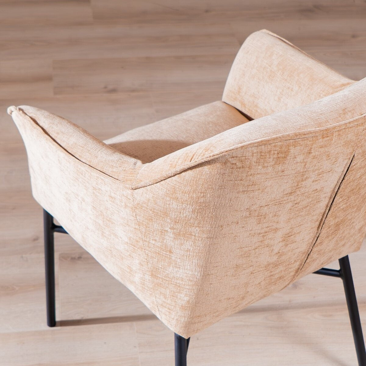 Eetkamerstoel Nubo chenille peach