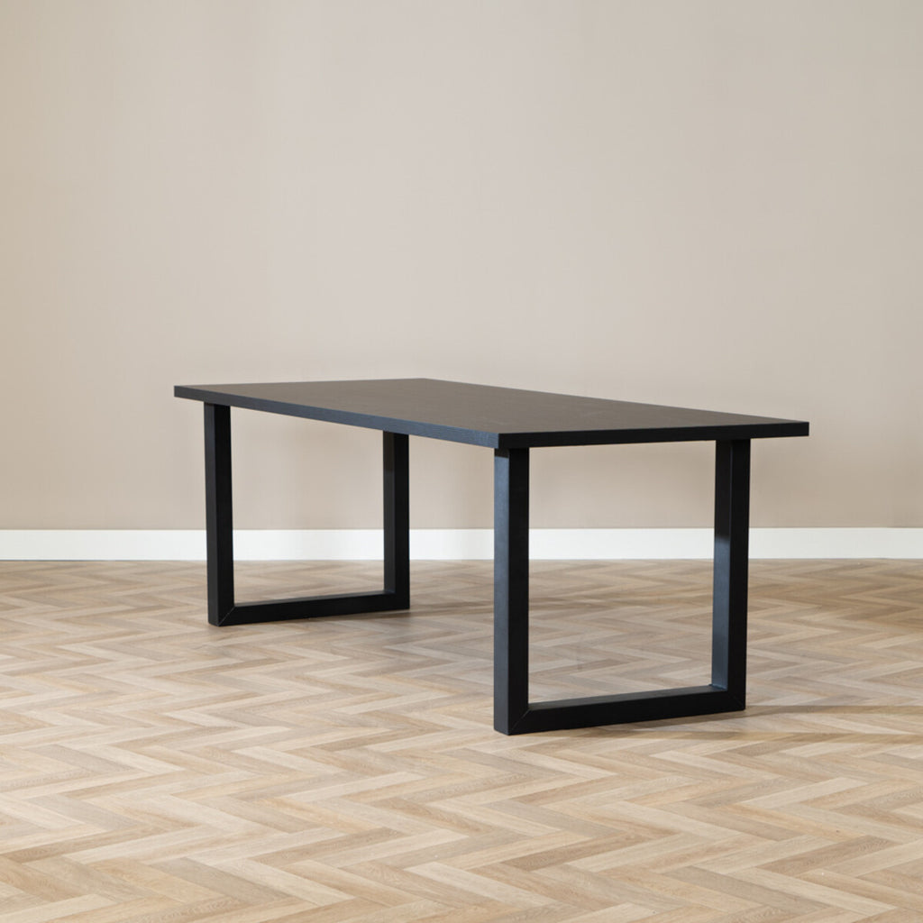 Eettafel Alec melamine zwart 220 x 90 cm