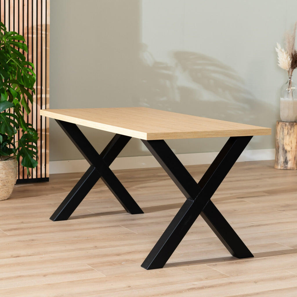 Eettafel Bodo melamine eiken 160 x 80 cm