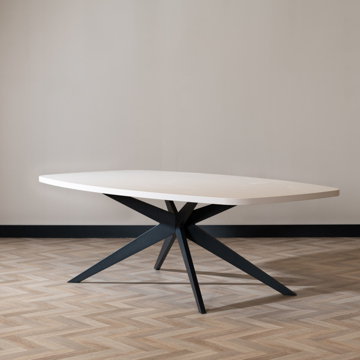 Eettafel Dio melamine beige deens ovaal 240 x 120 cm