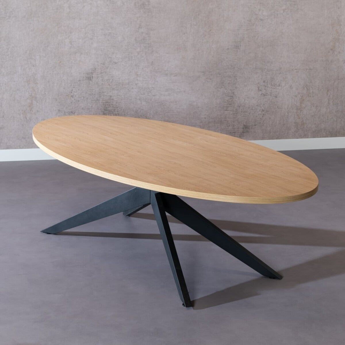 Eettafel Dio melamine eiken ovaal 270 x 130 cm