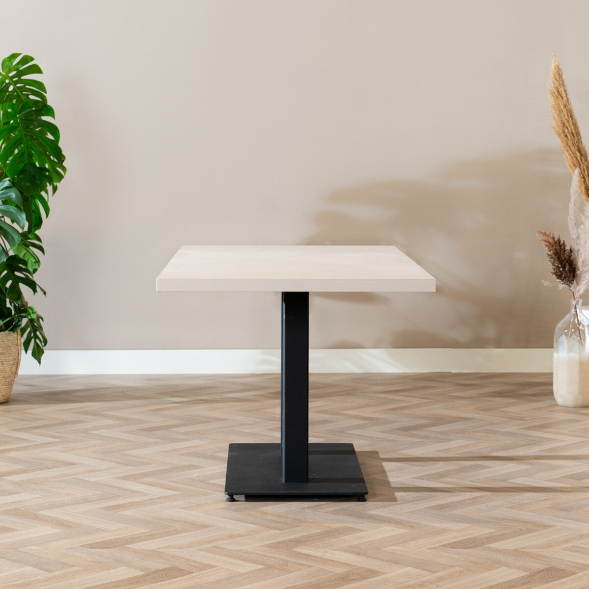 Eettafel Nils melamine beige 160 x 80 cm