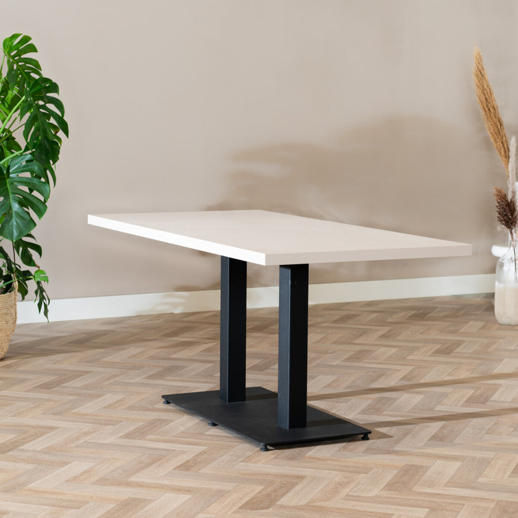 Eettafel Nils melamine beige 160 x 80 cm