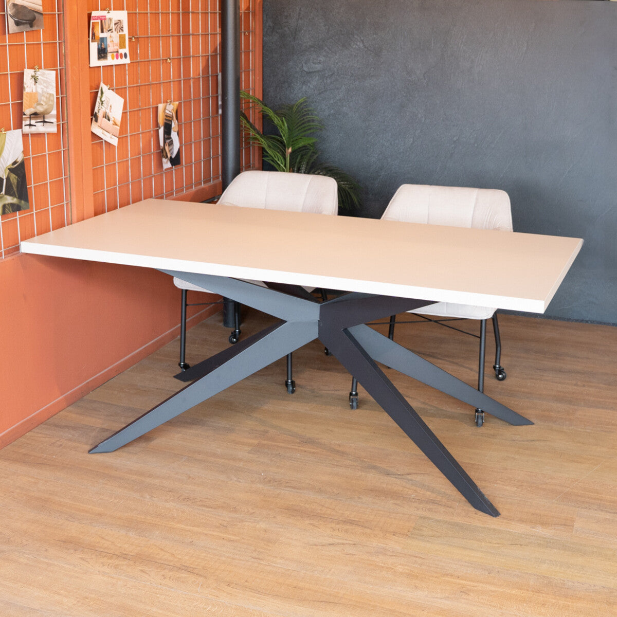 Eettafel Otis melamine beige 180 x 90 cm