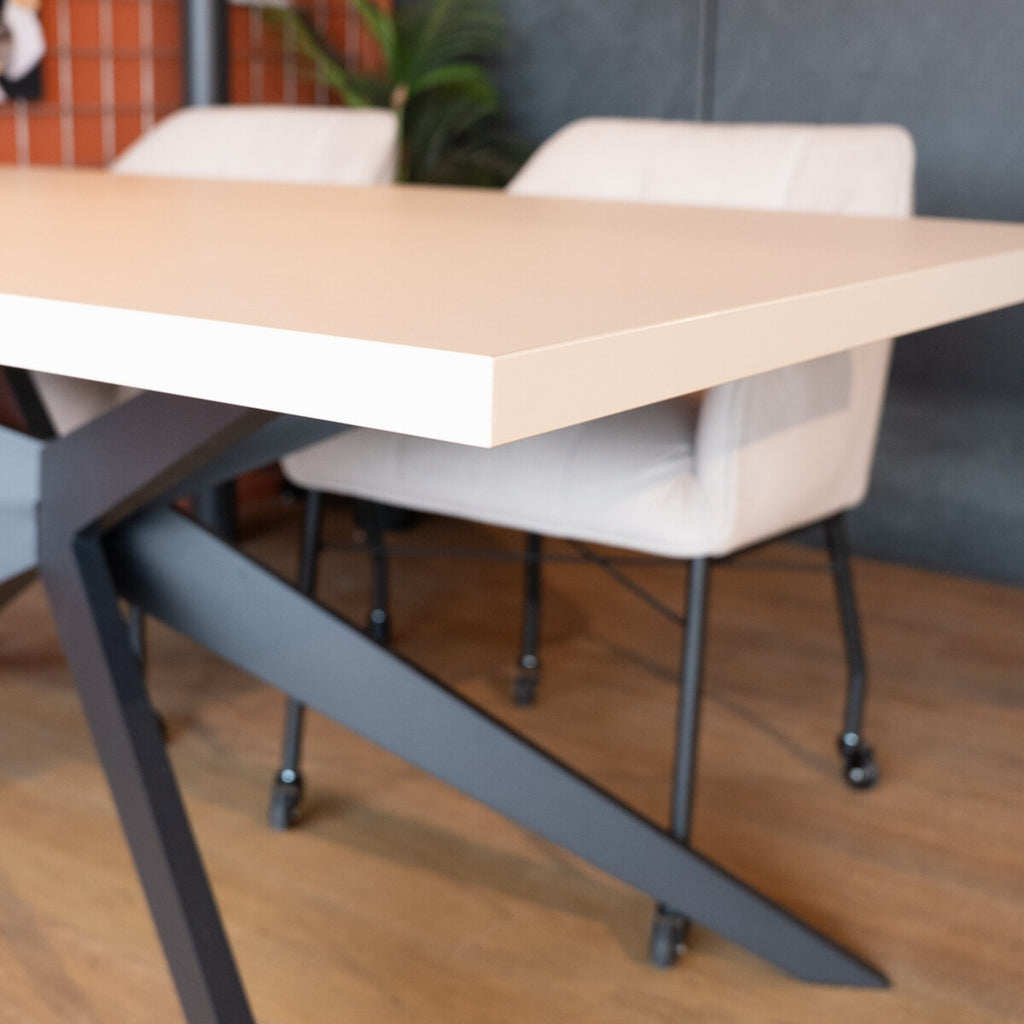 Eettafel Otis melamine beige 180 x 90 cm