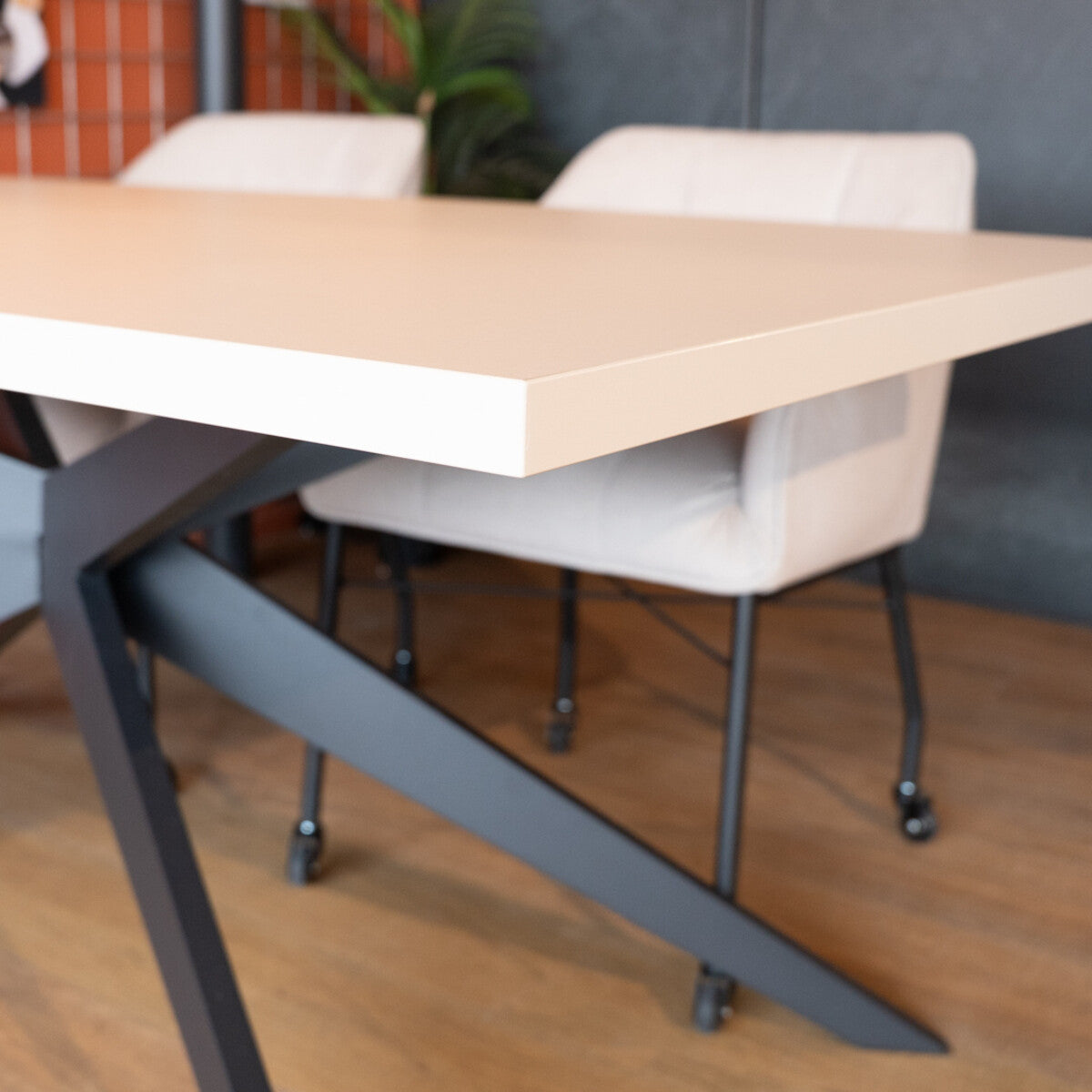 Eettafel Otis melamine beige 180 x 90 cm