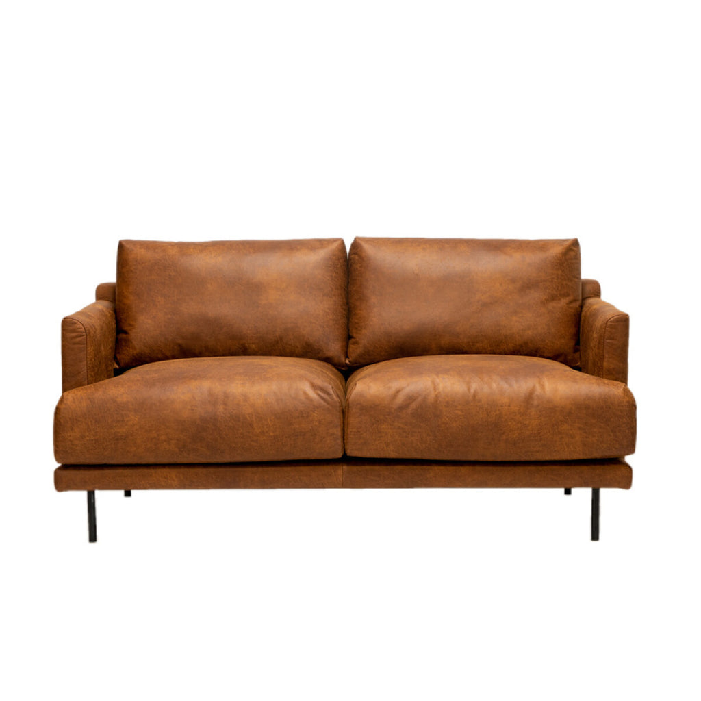 Industriële bank 2,5-zits Denver cognac
