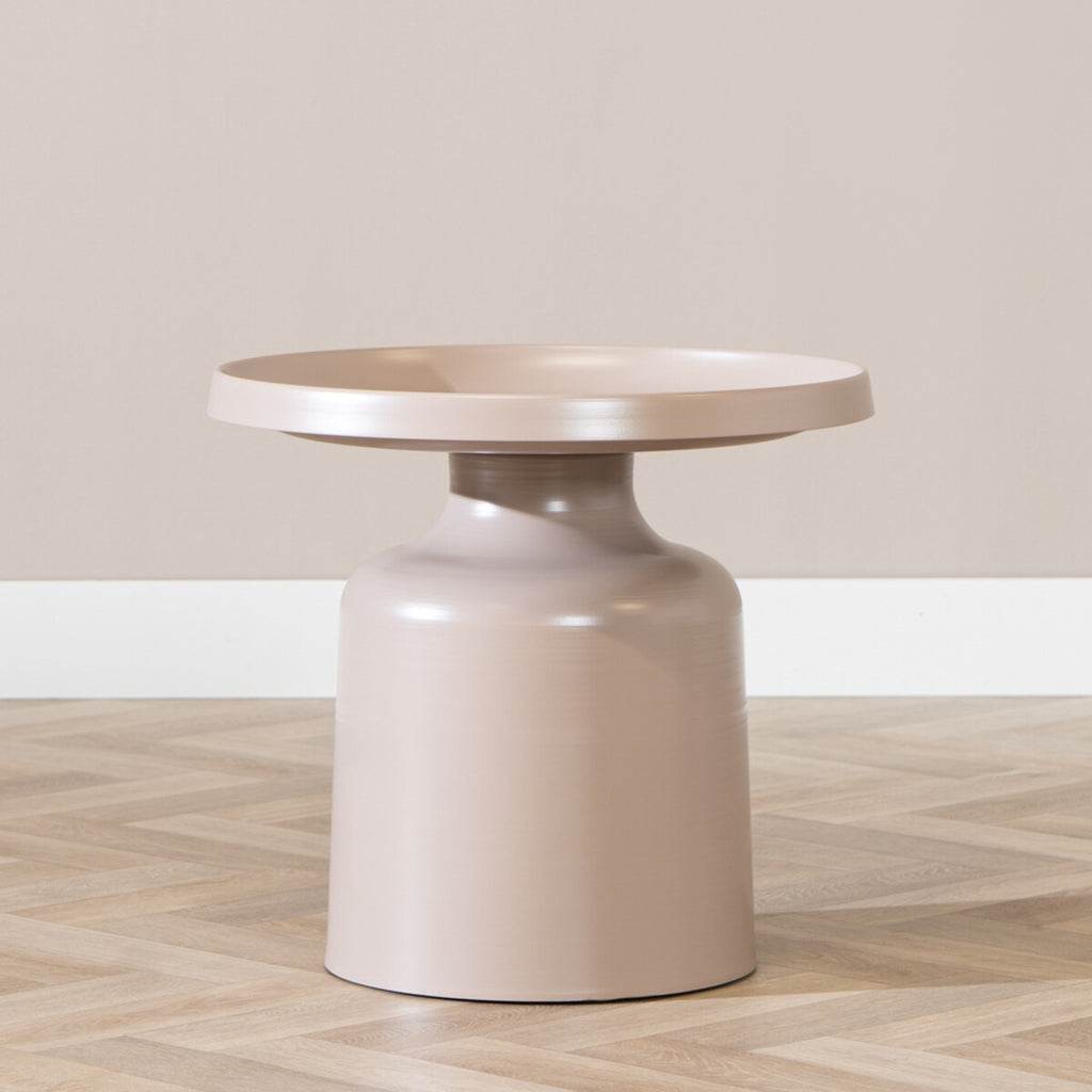 Salontafel Donna rond metaal taupe