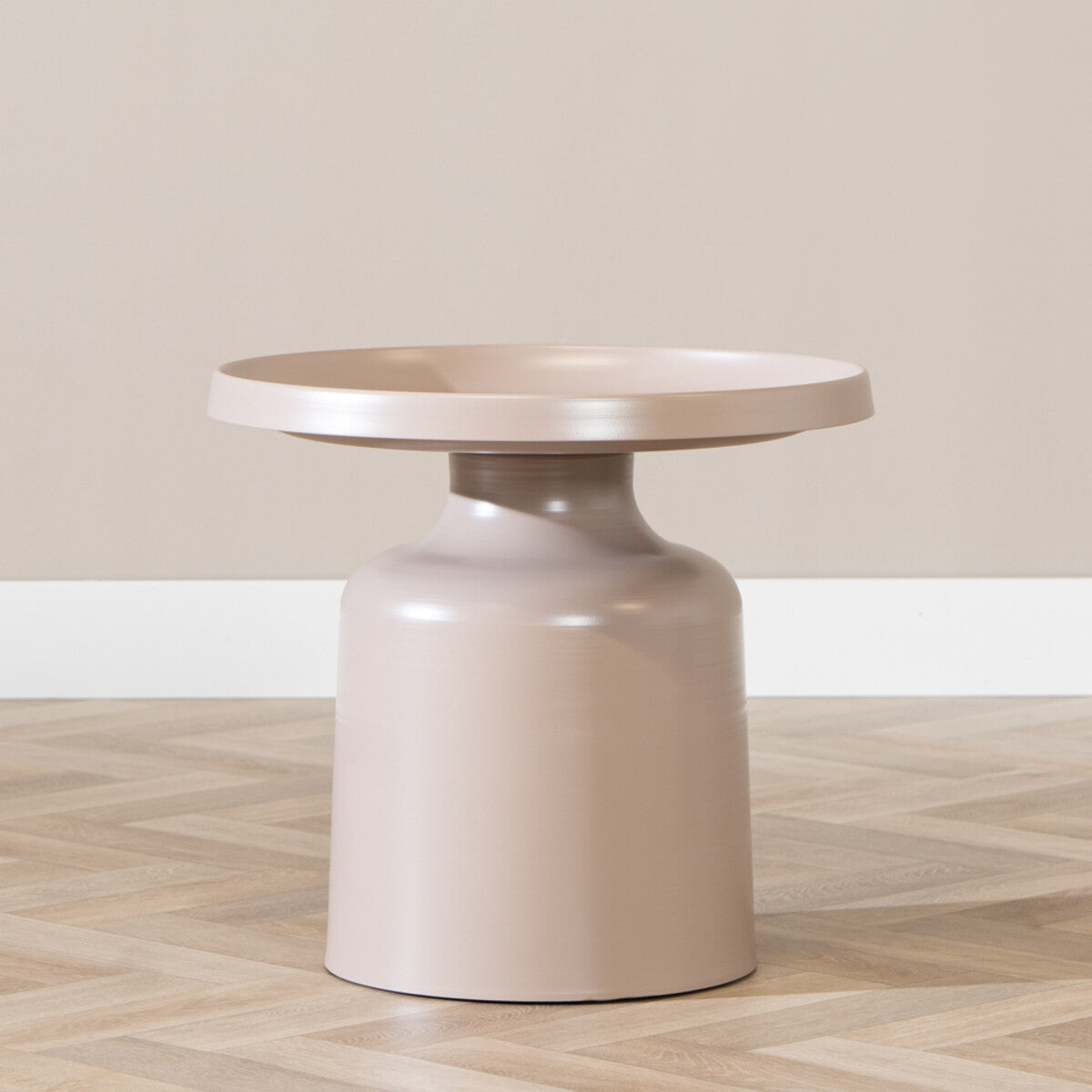 Salontafel Donna rond metaal taupe