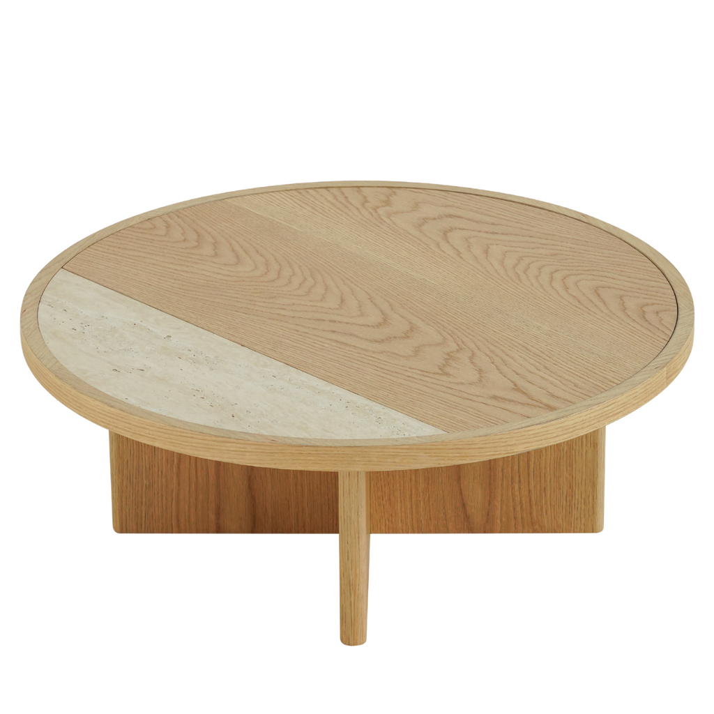Salontafel Maeva Ø80 cm naturel eiken