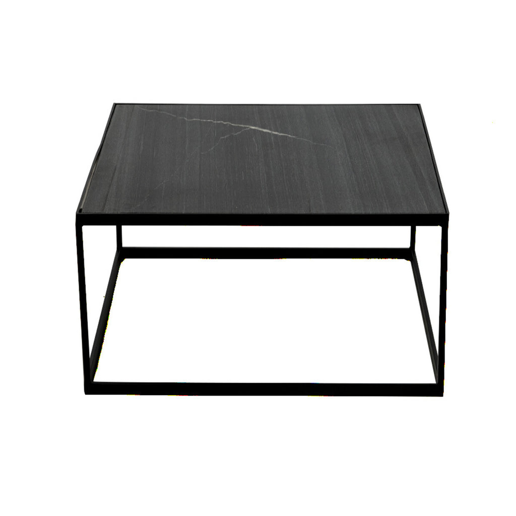 Salontafel marmer Rico 70 x 70 cm zwart