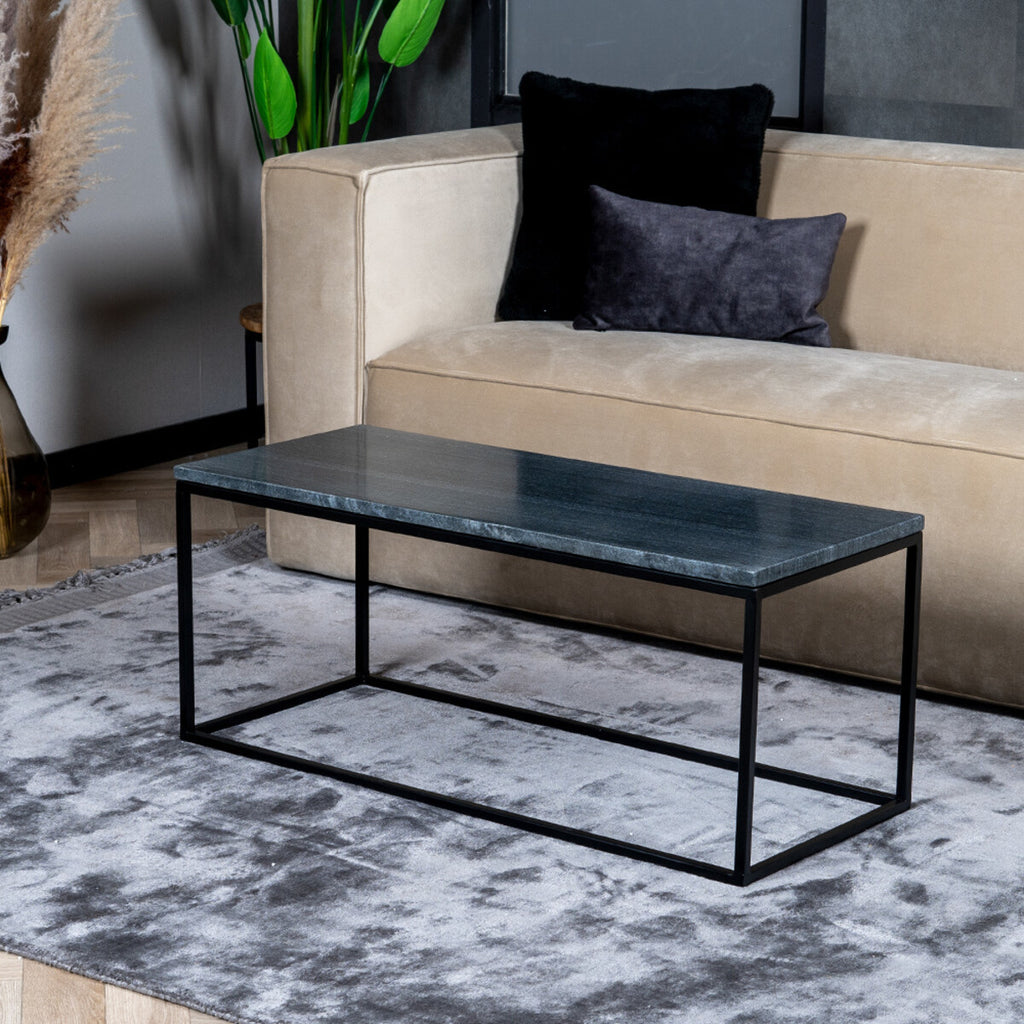 Salontafel marmer Rico 94 x 38 cm zwart