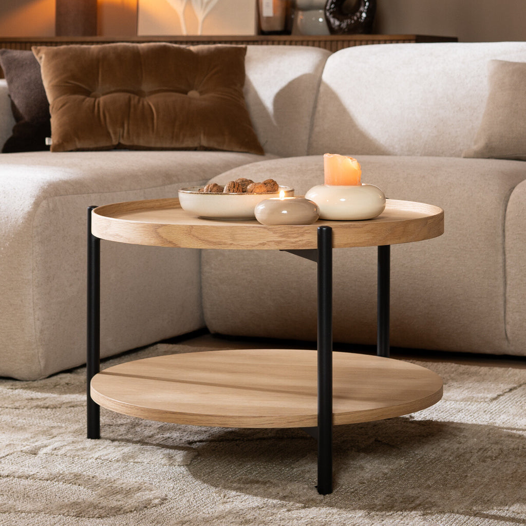 Salontafel Rio Ø58 cm blank eiken