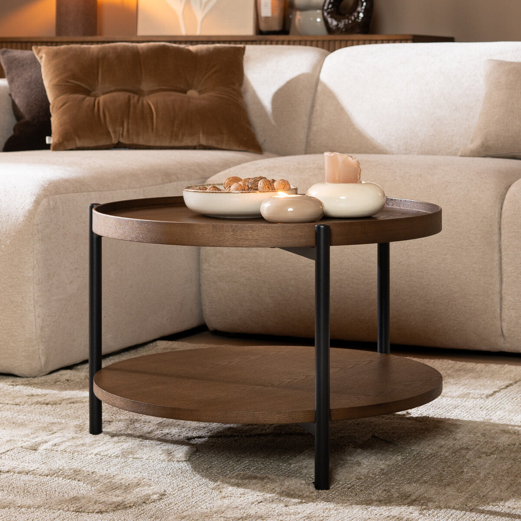 Salontafel Rio Ø58 cm rustiek eiken