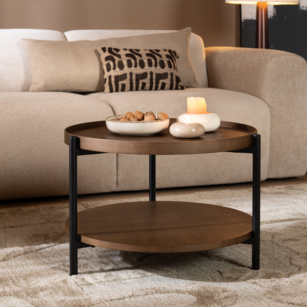 Salontafel Rio Ø58 cm rustiek eiken