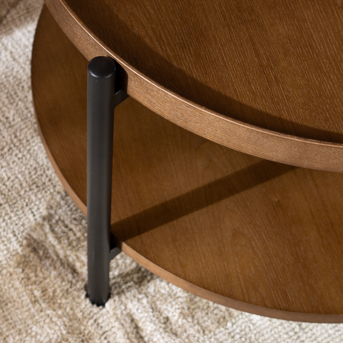 Salontafel Rio Ø58 cm rustiek eiken