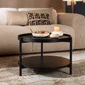Salontafel Rio Ø58 cm zwart eiken