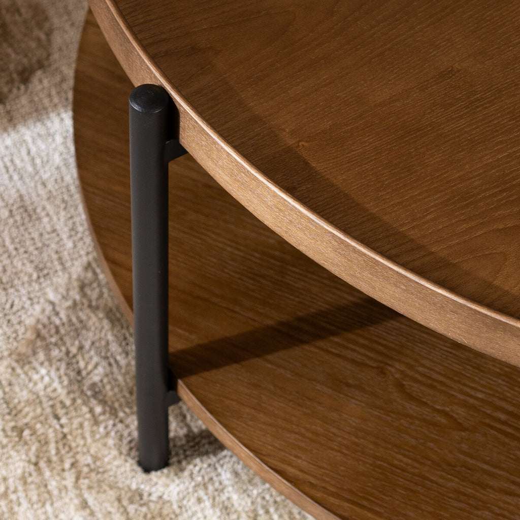 Salontafel Rio Ø90 cm rustiek eiken